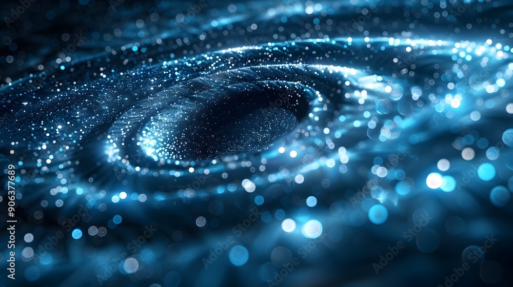Poster mesmerizing digital vortex with swirling data streams and glowing particles representing cyber space