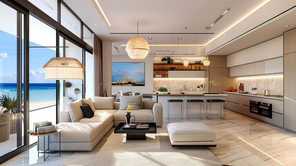 A beautifully designed interior space showcasing modern and stylish decor