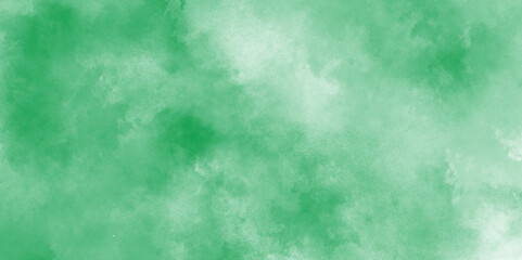 White clouds on green texture with grainy grunge texture with stains, Pastel green background with watercolor paint and grunge effect, grainy abstract Light green pastel concrete texture.