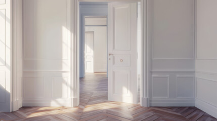 Brightly colored wooden train with geometric shapes against a pastel wall, symbolizing joyful discovery and childhood play in an artistic manner.