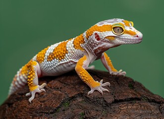 Obraz premium Leopard Gecko on a Branch