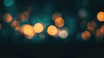 Teal and Gold Bokeh Lights Background