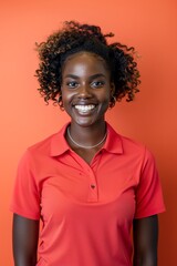 A Portrait of a glad afro-american woman