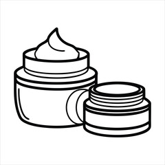 2 Face creams and moisturizers for skincare illustration vector