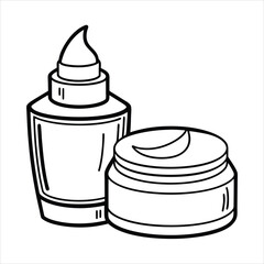 2 Face creams and moisturizers for skincare illustration vector