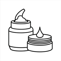 2 Face creams and moisturizers for skincare illustration vector