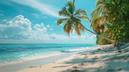 Maldives Islands Ocean Tropical Beach : Generative AI