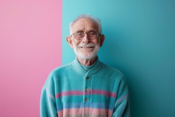A Portrait of a joyful man in his clothes