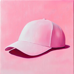 Fototapeta premium pink hat on a pink background