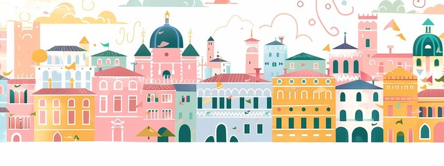 Padua Italy Vector Illustration With