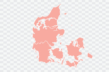 Denmark Map salmon Color Background quality files png Art & Illustration