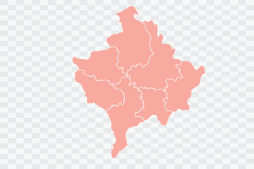 Kosovo Map salmon Color Background quality files png Art & Illustration
