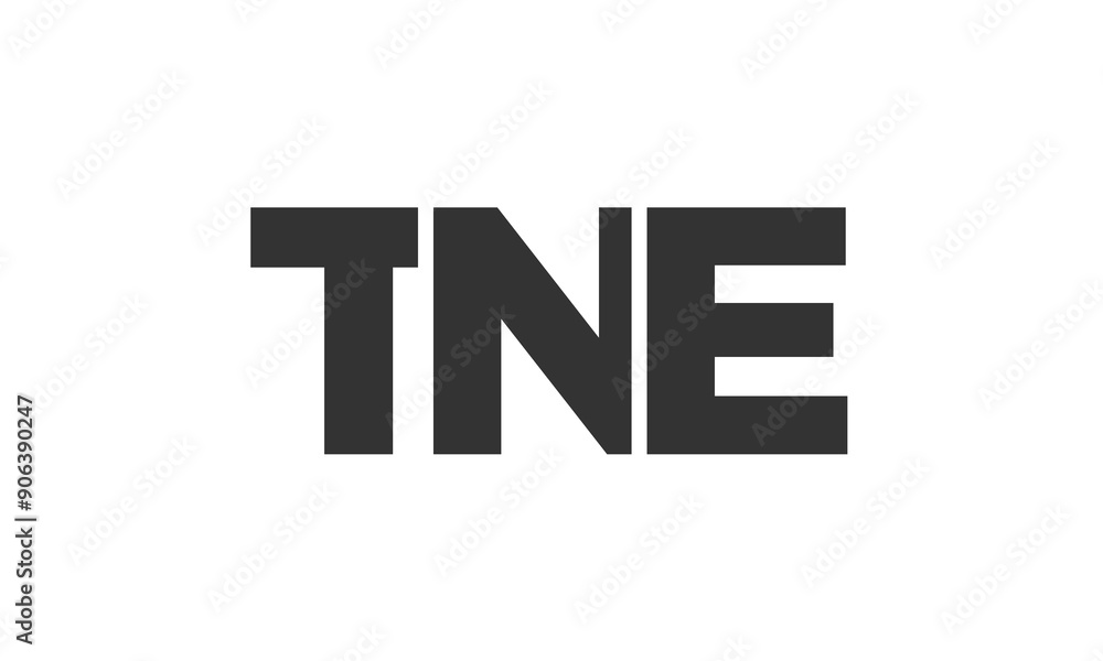 Poster tne logo design template with strong and modern bold text. initial based vector logotype featuring s