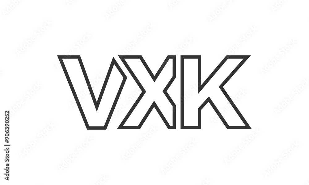 Fototapete vxk logo design template with strong and modern bold text. initial based vector logotype featuring s