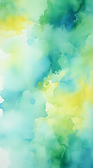 Fototapeta premium Artistic blue and yellow watercolor natural abstract graphic poster background