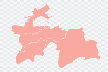 Tajikistan Map salmon Color Background quality files png Art & Illustration