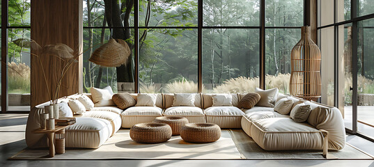Interior perfect Proportion balancing large furniture pieces with delicate decor in a welldesigned living room