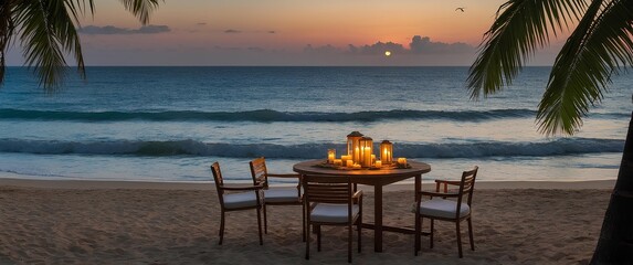 Fototapeta premium sunset on the beach