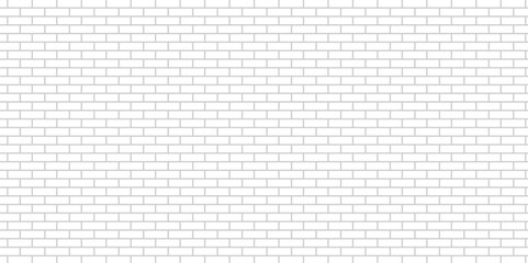 White and black brick wall background.  Vector illustration.