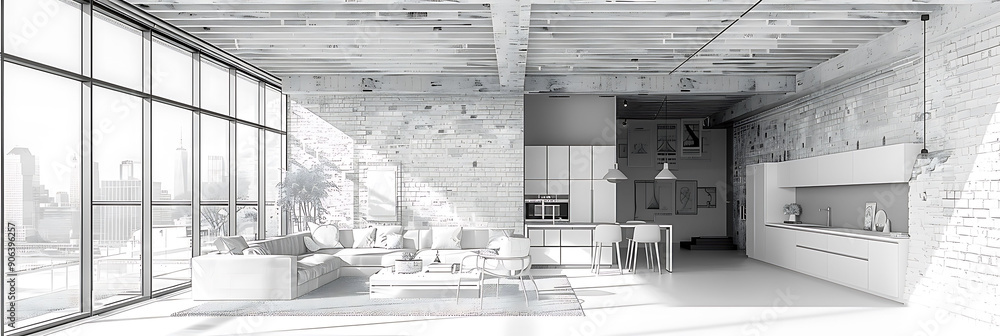 Poster interior strategic space planning creating functional and efficient layouts in a small urban studio 