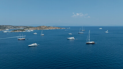 The luxury of yachting, seen from a bird's eye view.