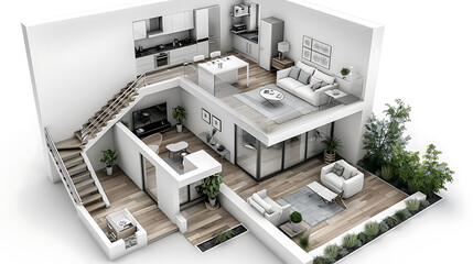 Interior strategic Space Planning creating functional and efficient layouts in a compact urban apartment