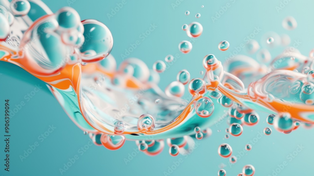 Aufkleber detailed macro shots of fluid dynamics with paint and ink in water, showcasing intricate patterns an