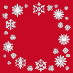 christmas background with snowflakes