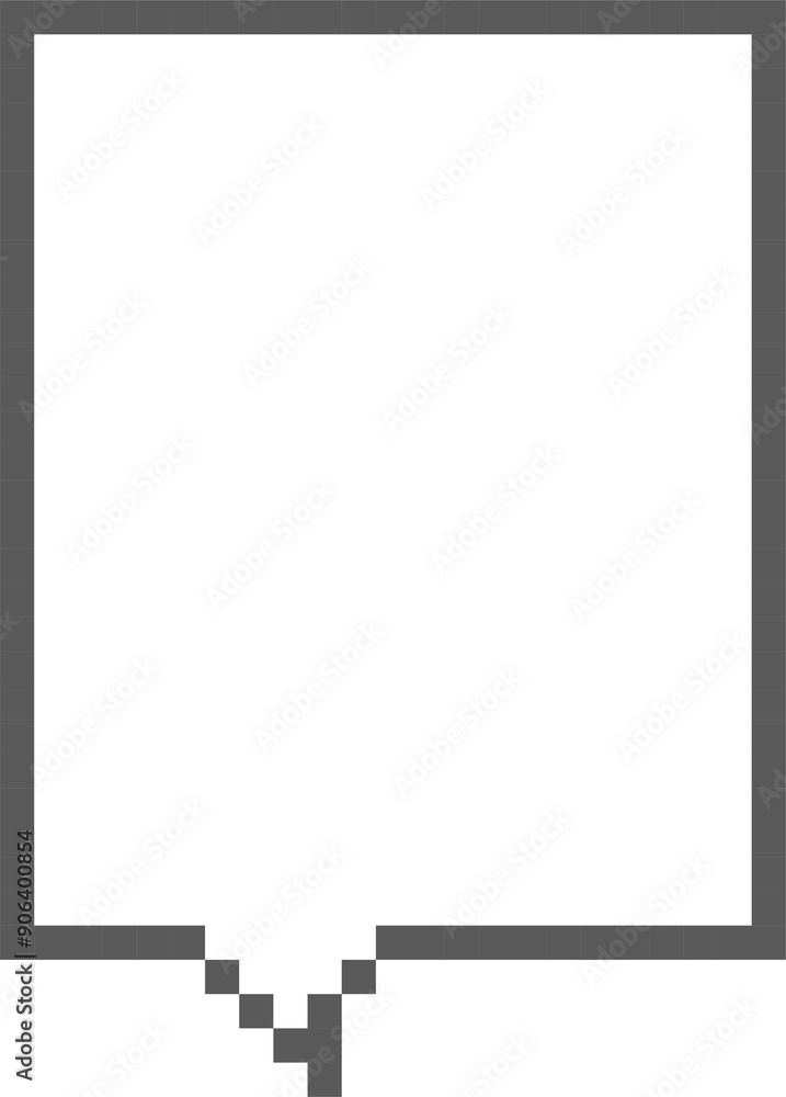 Aufkleber 8bit retro game pixel art speech bubble balloon icon sticker memo keyword planner text box banner, f