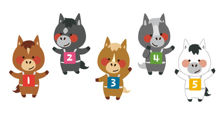 レースに出るウマたち