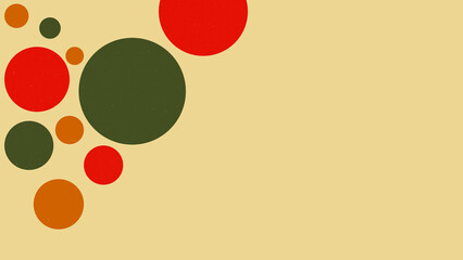 Colorful abstract circles wallpaper illustration. Vibrant colors of autumn background.