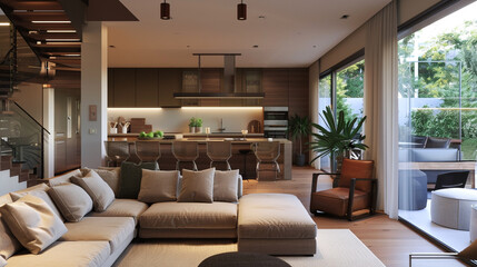A beautifully designed interior space showcasing modern and stylish decor