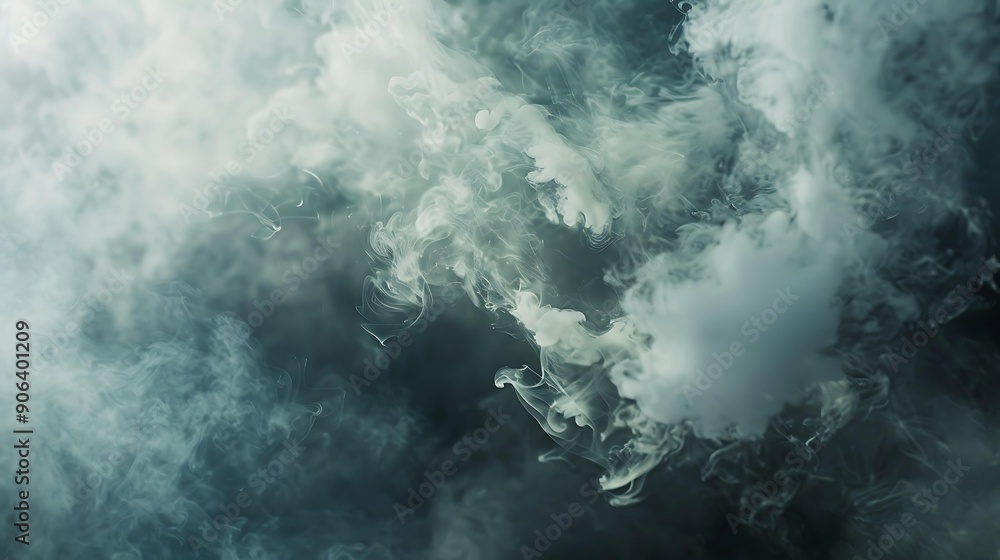 Poster dense clouds of smoke creating a mysterious and moody atmosphere