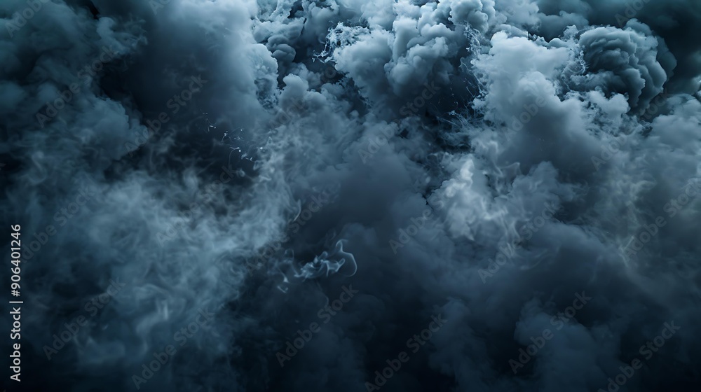 Aufkleber dense clouds of smoke creating a mysterious and moody atmosphere