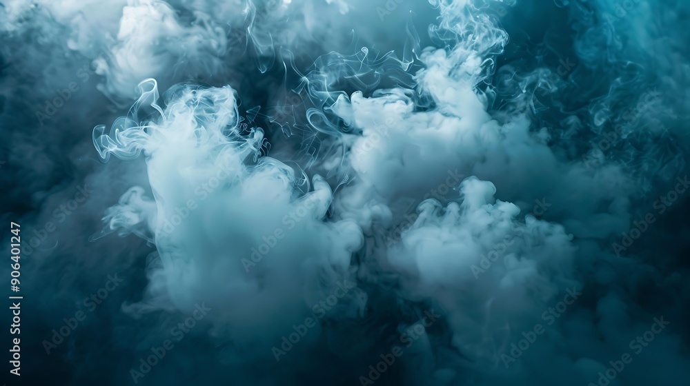 Poster dense clouds of smoke creating a mysterious and moody atmosphere