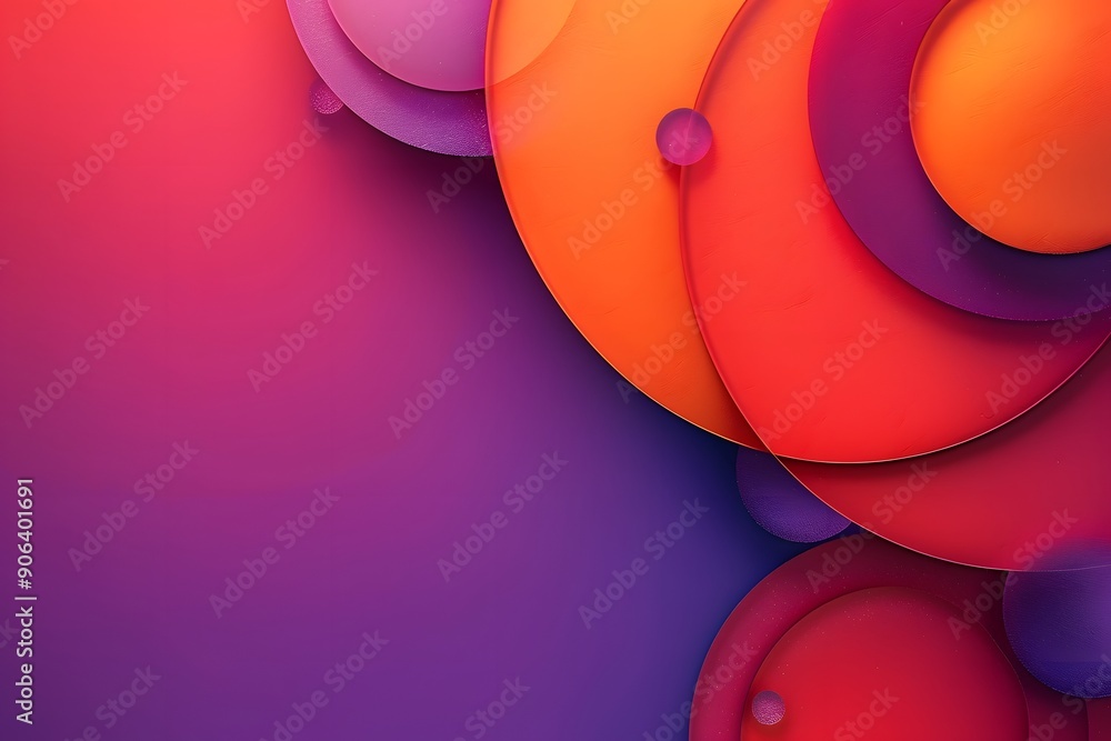 Poster vibrant abstract design with colorful circles and gradients