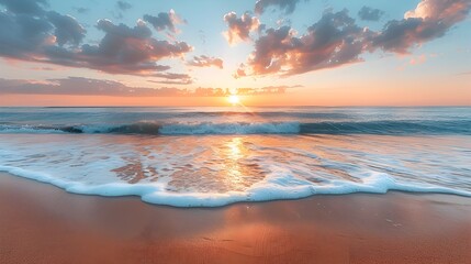 Serene Seaside Sunrise Symbolizing New Beginnings and Peaceful Tranquility