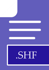 Obraz premium SHF File format icon fill inside