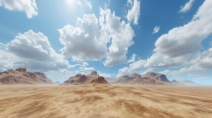A seamless moving terrain with ground layer and cloud