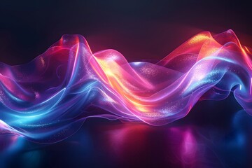Fototapeta premium Ethereal Waves of Light and Color in a Dreamlike Landscape