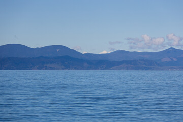 Mountain view from the ocean.