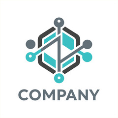 business logo for COMPANY with a polished modern design art vector