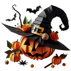 Smiling Jack-O-Lantern Halloween Origami