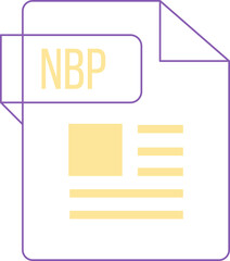 NBP icon inside transparent outline and sharp corners