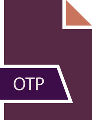 OTP File format icon shape