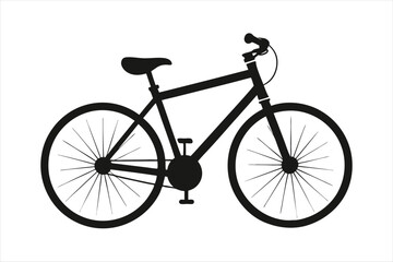 Create a bicycle silhouette vector