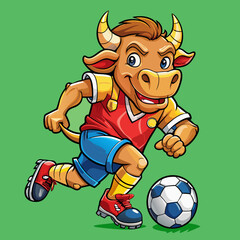 Obraz premium bull maskot cartoon vector illustration