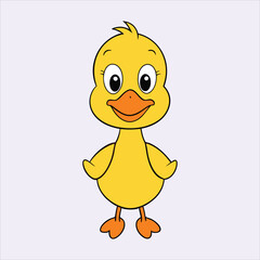 Cute duck art vector