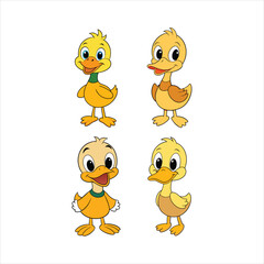 Cute duck art vector