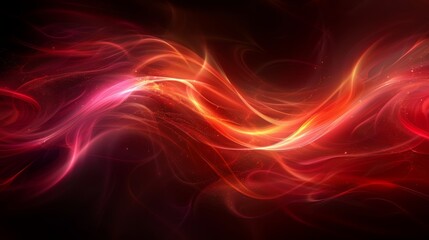 beautiful and colorful smoke, fog flow background, main colors are red and orange on dark background